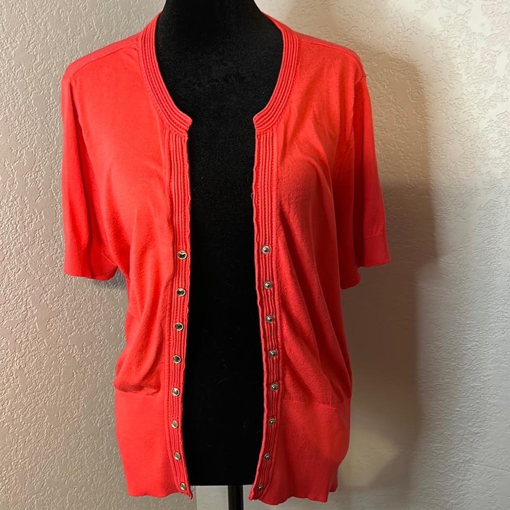 Coral Short Sleeved Cardigan
